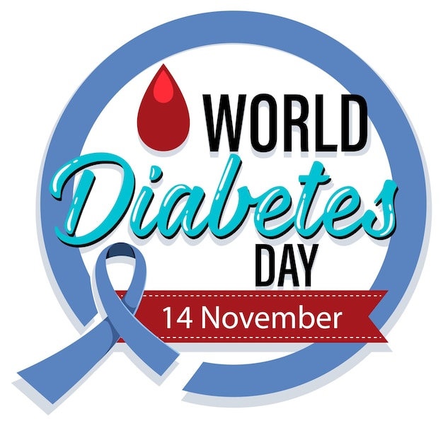 Vector wereld diabetes dag posterontwerp