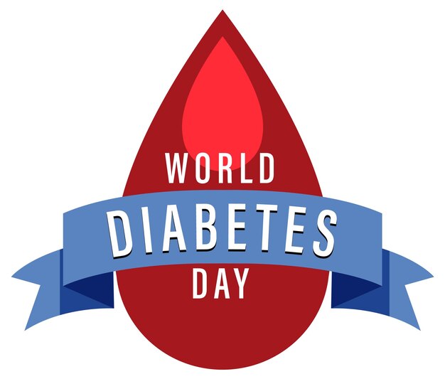 Vector wereld diabetes dag posterontwerp