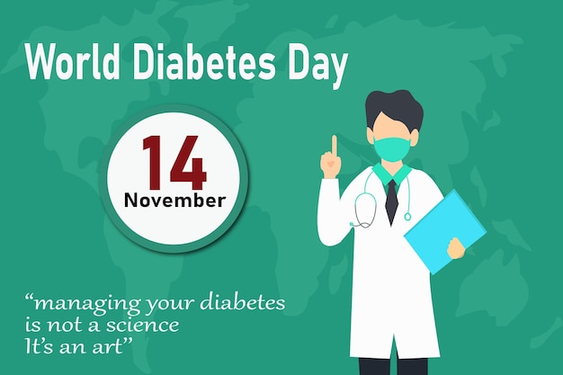 Wereld diabetes dag sociale media post-sjabloon