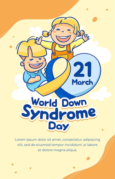 Vector wereld downsyndroomdag