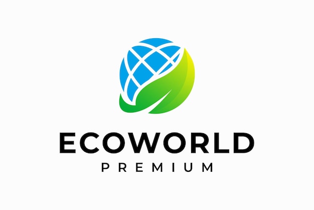 Vector wereld eco-logo