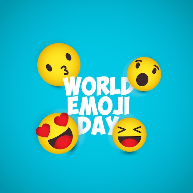 Wereld Emoji Day illustraties.