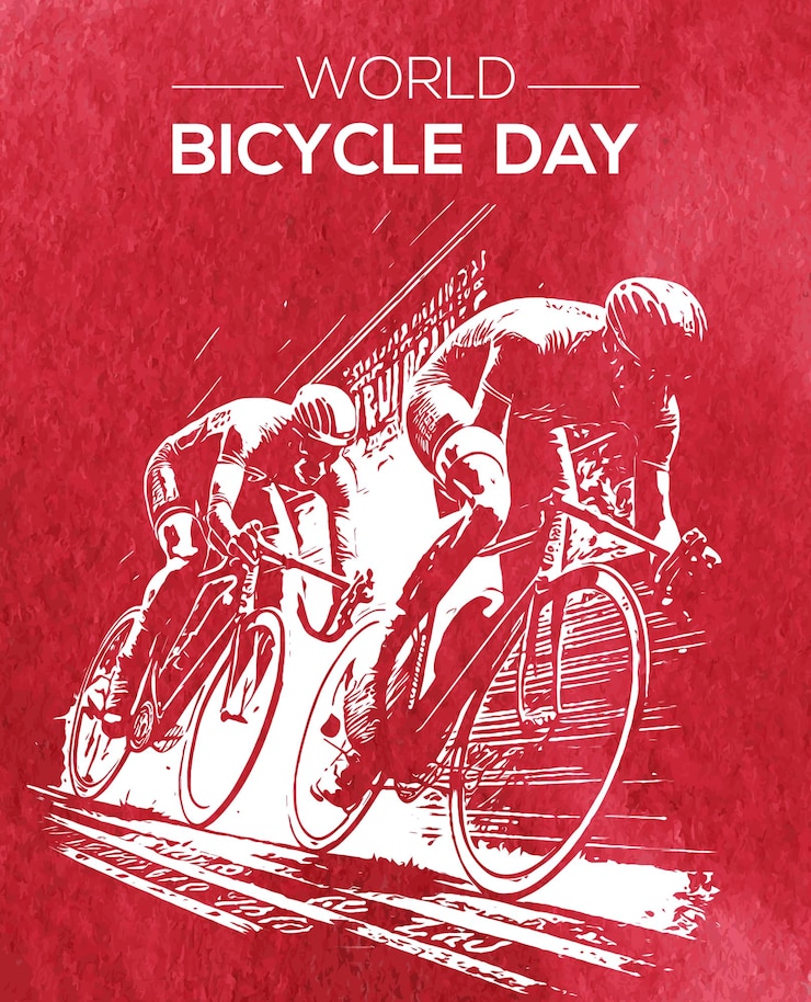 Wereld fiets dag banner achtergrond