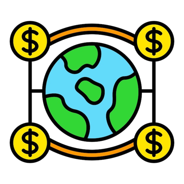 Wereld financieel icoon