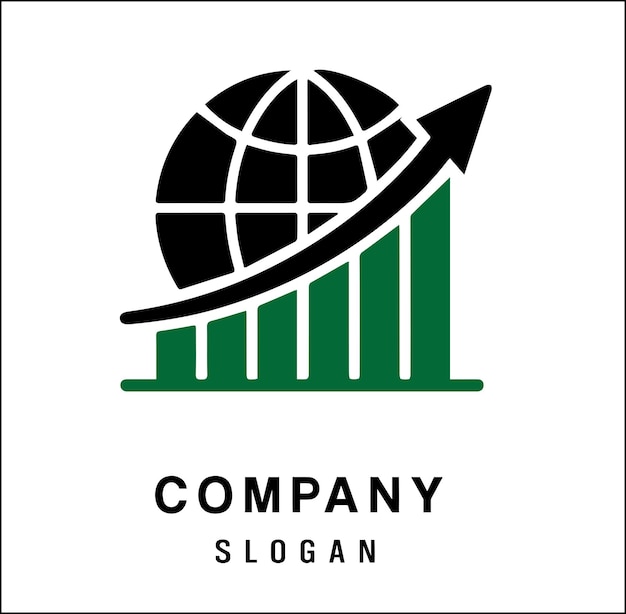 wereld financieel logo vector