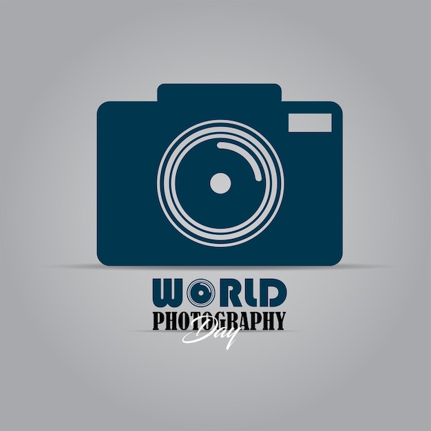 wereld fotografie dag. Cameralens Illustraties. vector