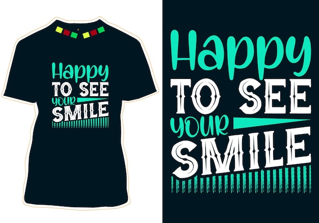 Wereld Glimlach Dag T-shirt Ontwerp Vector