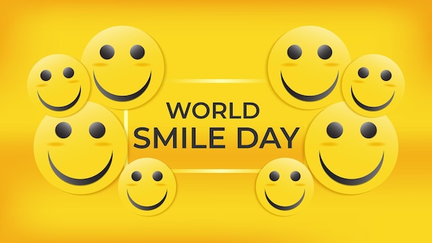 Wereld glimlach dag viering achtergrond is geschikt voor flyer en gemakkelijk te bewerken