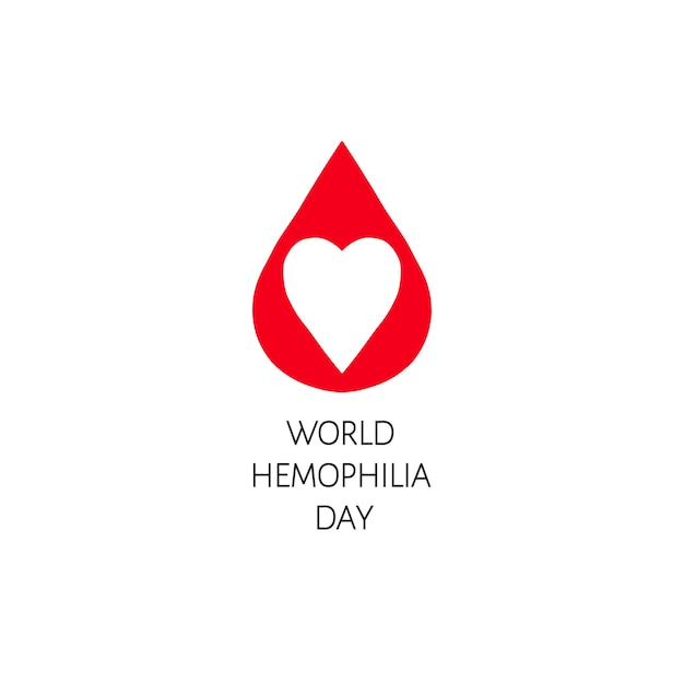 Wereld hemofilie dag vector achtergrond. Bloeddonor dag concept.