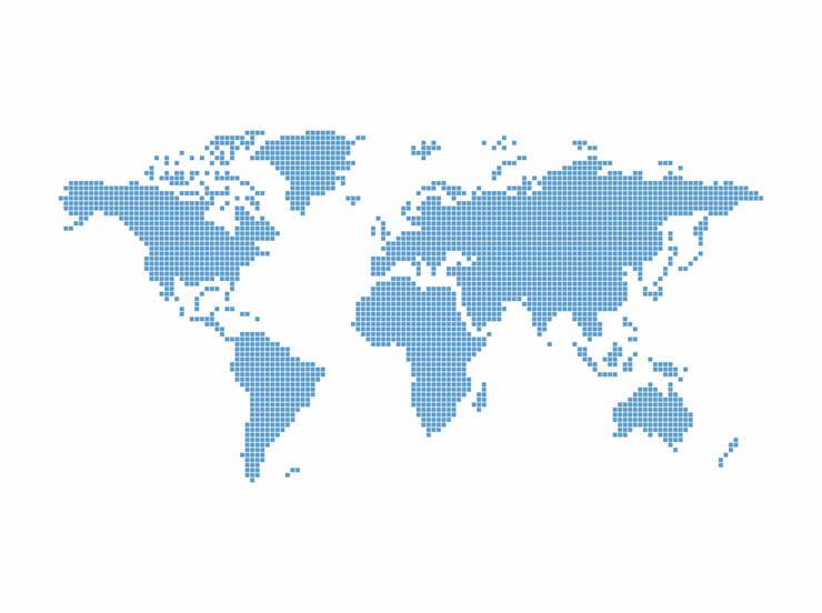 Vector wereld kaart thema vector grafische kunst ontwerp illustratie
