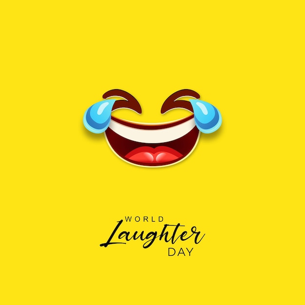 Vector wereld lachdag wereld lachdag poster wereld glimlachdag banner poster wereld emoji dag post