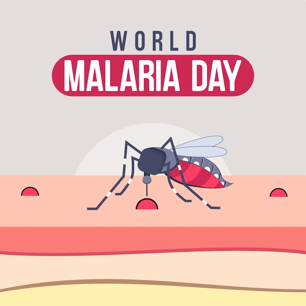 Vector wereld malaria dag achtergrond banner of poster