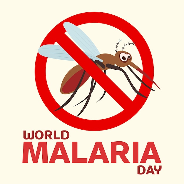 Wereld Malaria Dag logo pictogram ontwerp