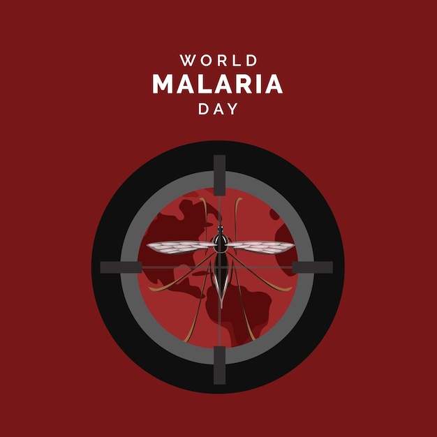 Wereld malaria dag vectorillustratie