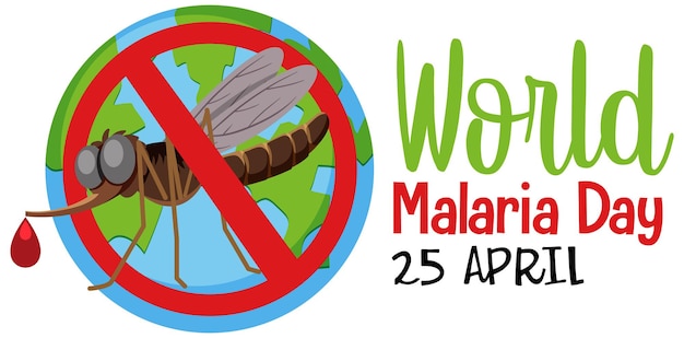 Wereld Malaria Dag zonder muggenbanner
