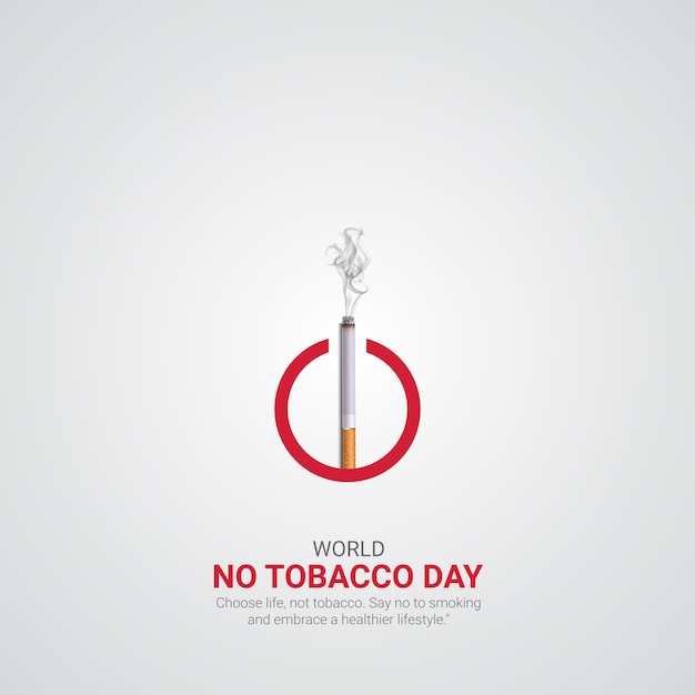 Wereld No-Tobacco-dag: Creatief reclameontwerp op 31 mei - Vector 3D-illustratie