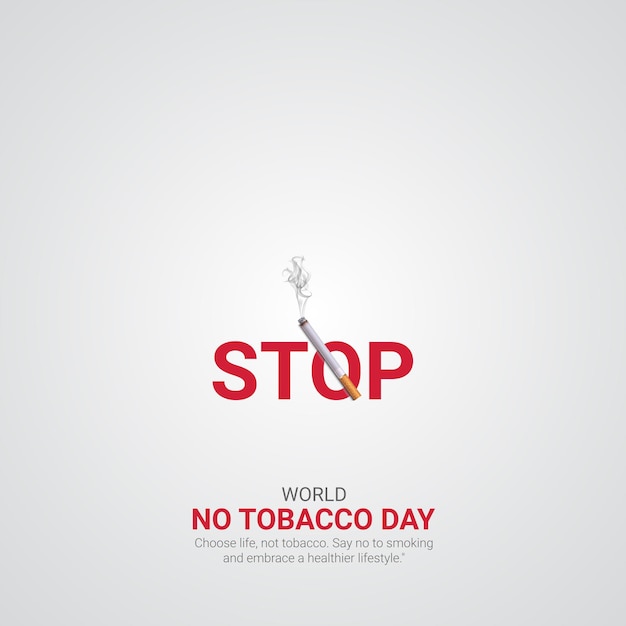 Wereld No-Tobacco-dag: Creatief reclameontwerp op 31 mei - Vector 3D-illustratie