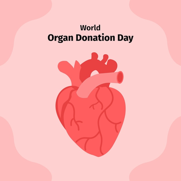 Wereld orgaandonatie dag concept illustratie