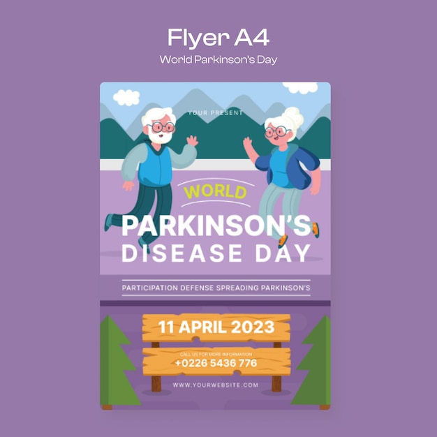 Wereld Parkinson Dag Flyer Sjabloon