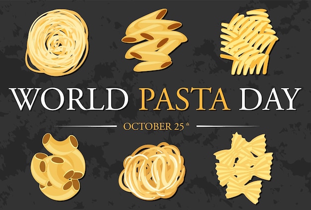 Wereld pasta dag banner ontwerp