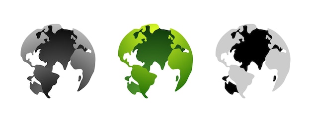 Wereld planeet aarde kleur pictogram illustratie