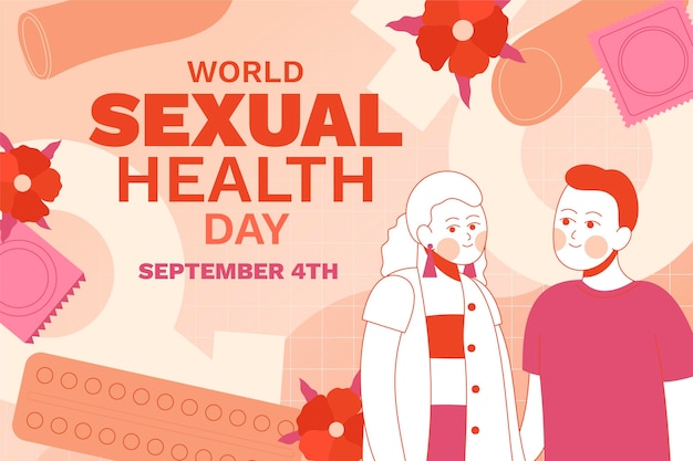 Vector wereld seksuele gezondheid dag achtergrond