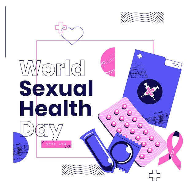 Vector wereld seksuele gezondheid dag illustratie