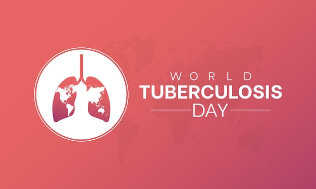 Wereld Tuberculose Dag wordt elk jaar op 24 maart gevierd Medische bewustwording Vector banner flyer poster en sociale media sjabloon ontwerp