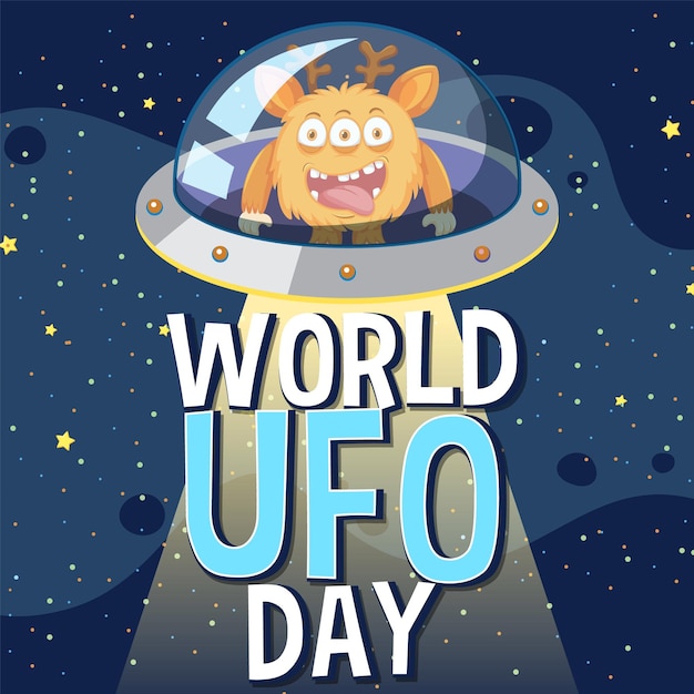 Wereld UFO Dag Poster Banner