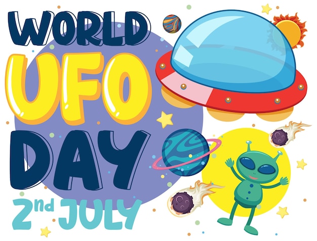 Wereld ufo-dag posterontwerp