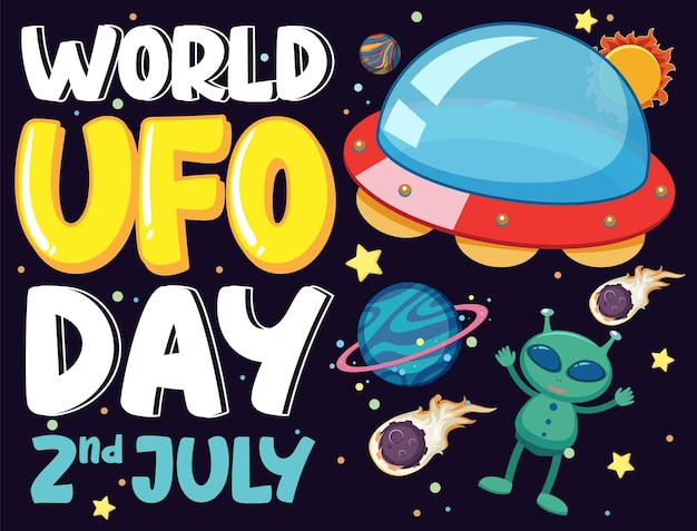 Wereld UFO-dag posterontwerp