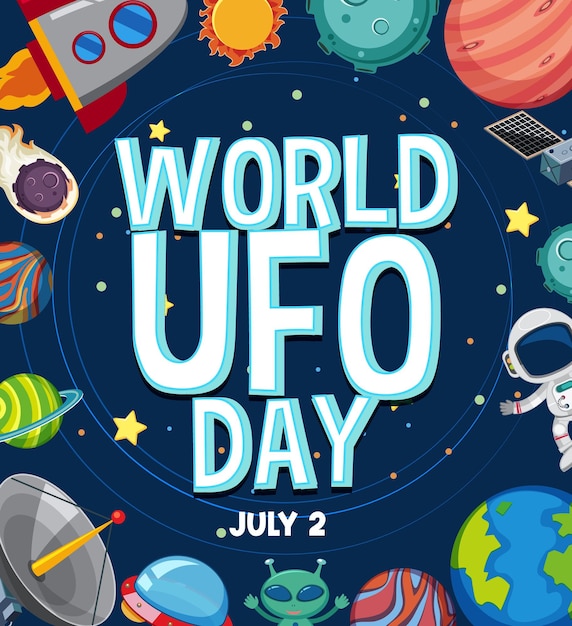 Wereld UFO-dag posterontwerp