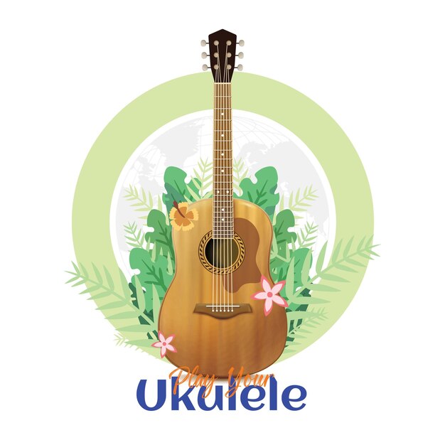 Vector wereld ukulele dag