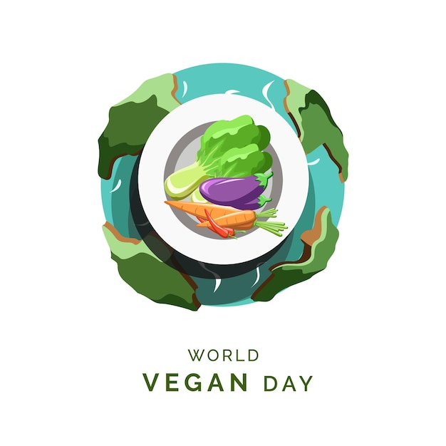 Wereld veganistische dag illustratie vector