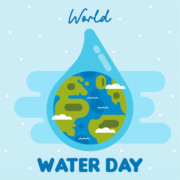 Wereld water dag achtergrond afbeelding