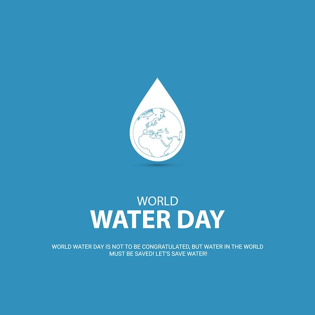 Wereld Water Dag. Globe Conceptontwerp voor banner poster