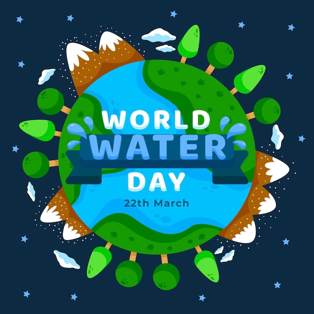 Wereld water dag illustratie