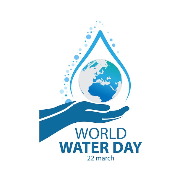 wereld water dag logo ontwerpsjabloon