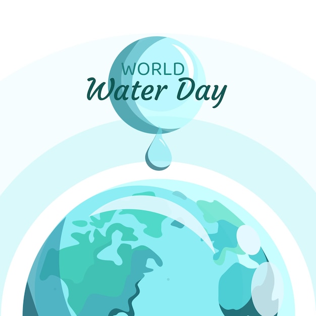 Wereld water dag vectorillustratie