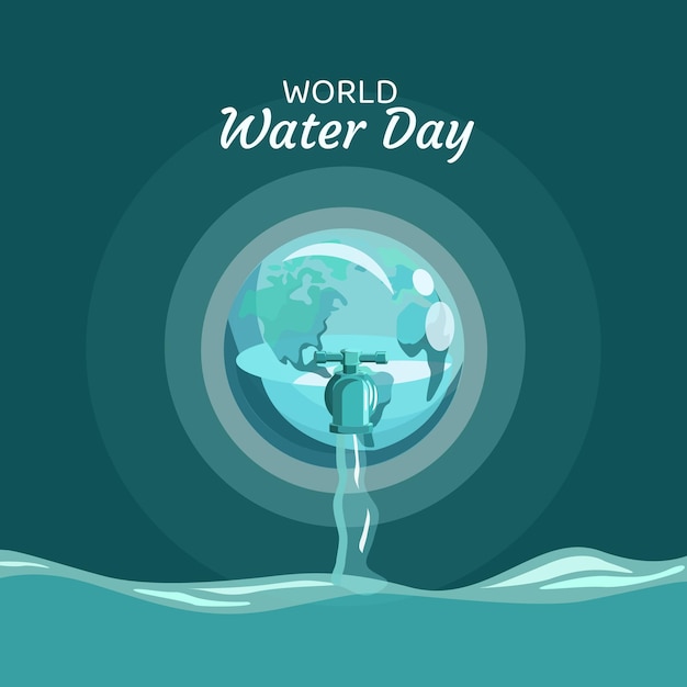 Wereld water dag vectorillustratie