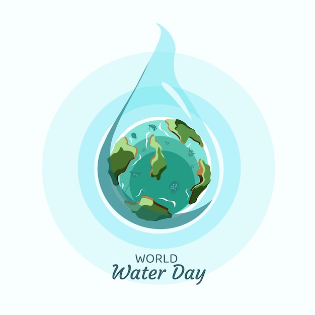 Wereld water dag vectorillustratie