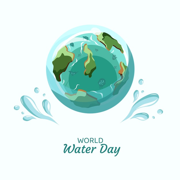 Wereld water dag vectorillustratie