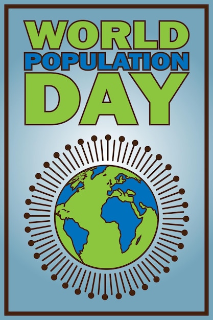 Wereldbevolking dag ontwerp vector