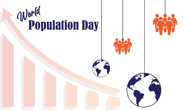 wereldbevolking dag vector geschikt voor kaart spandoek of poster