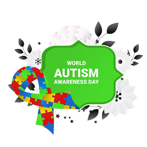 Wereldbewustzijnsdag voor autisme vector banner