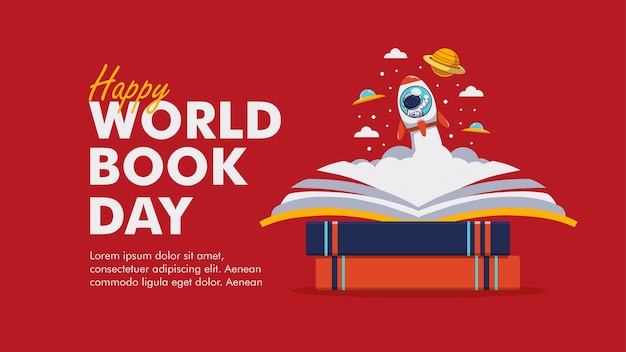 Wereldboek dag achtergrond sjabloon