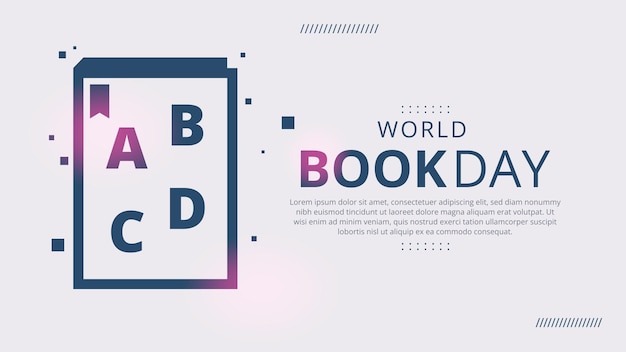 wereldboekendag dag van leren en onderwijs viering open boek achtergrond en alfabet letters