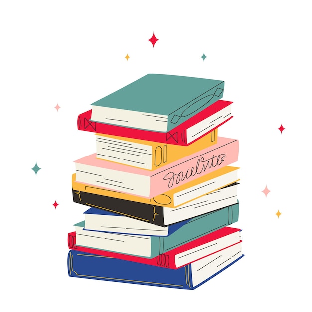 Wereldboekendag Stapel boeken geïsoleerd op een witte achtergrond