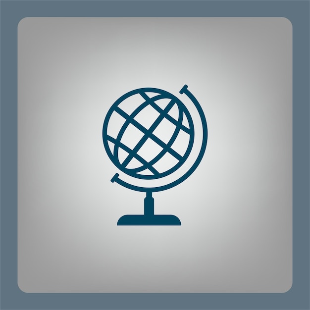 Wereldbol symbool Vector illustratie op een grijze achtergrond Eps 10