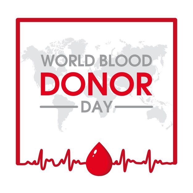 Vector werelddag van de bloeddonor